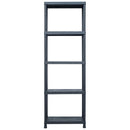 vidaXL fekete műanyag tároló polc 125 kg 60 x 30 x 180 cm