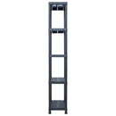 vidaXL fekete műanyag tároló polc 125 kg 60 x 30 x 180 cm