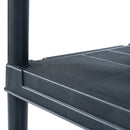 vidaXL fekete műanyag tároló polc 125 kg 60 x 30 x 180 cm