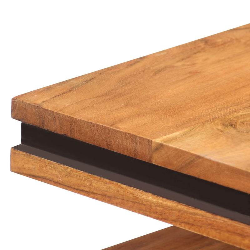 vidaXL tömör akácfa dohányzóasztal 100 x 45 x 33 cm