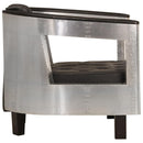 vidaXL fekete repülős stílusú valódi bőr fotel