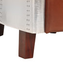 vidaXL barna repülős stílusú valódi bőr fotel