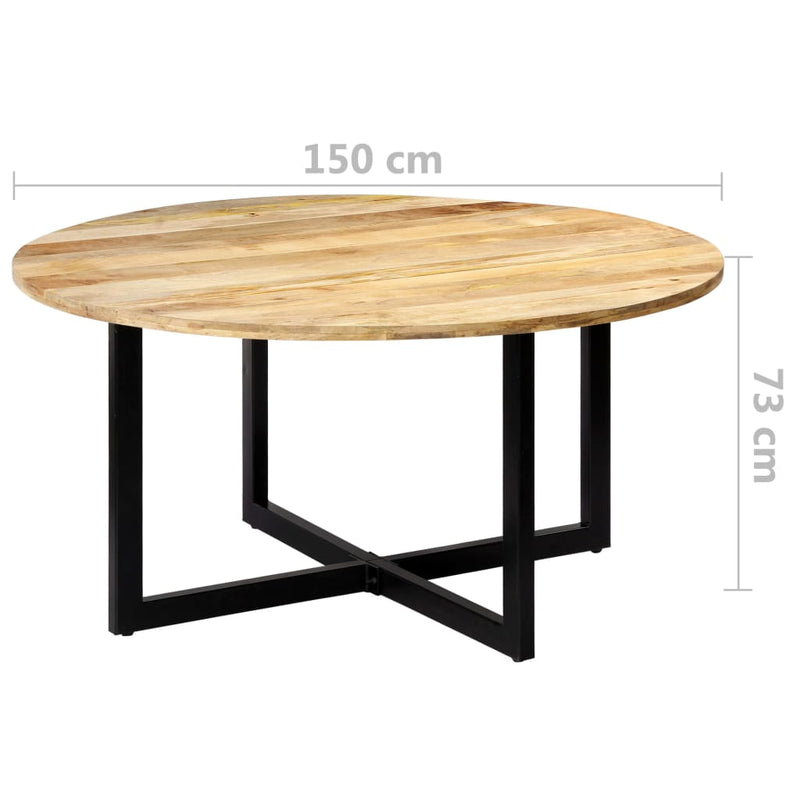 vidaXL tömör mangófa étkezőasztal 150 x 73 cm