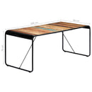 vidaXL tömör újrahasznosított fa étkezőasztal 180 x 90 x 76 cm