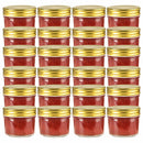 vidaXL 24 db 110 ml-es befőttesüveg aranyszínű tetővel
