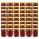 vidaXL 48 db 230 ml-es befőttesüveg aranyszínű tetővel