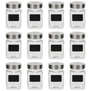 vidaXL 12 db tárolóedény matricával 300 ml