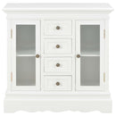 vidaXL fehér tömör fenyőfa tálalószekrény 70 x 28 x 70 cm