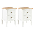 vidaXL 2 db fehér MDF éjjeliszekrény 35 x 30 x 49 cm