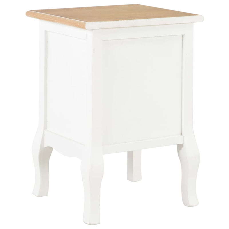 vidaXL 2 db fehér MDF éjjeliszekrény 35 x 30 x 49 cm