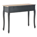 280046 vidaXL Dressing Console Table with 3 Drawers Black