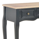 280046 vidaXL Dressing Console Table with 3 Drawers Black