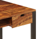 vidaXL tömör akácfából és acél asztal 110 x 55 x 78 cm