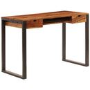 vidaXL tömör akácfából és acél asztal 110 x 55 x 78 cm