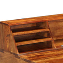 vidaXL tömör akácfából és acél asztal 110 x 50 x 94 cm