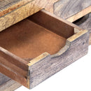 vidaXL szürke tömör akácfából dohányzóasztal 100x50x30 cm