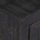 vidaXL fekete tömör mangófa TV-szekrény 118 x 30 x 40 cm