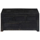 vidaXL fekete tömör mangófa dohányzóasztal 65 x 65 x 30 cm