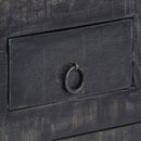 vidaXL fekete tömör mangófa dohányzóasztal 65 x 65 x 30 cm