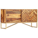 vidaXL tömör akácfából tálalószekrény 118 x 30 x 60 cm