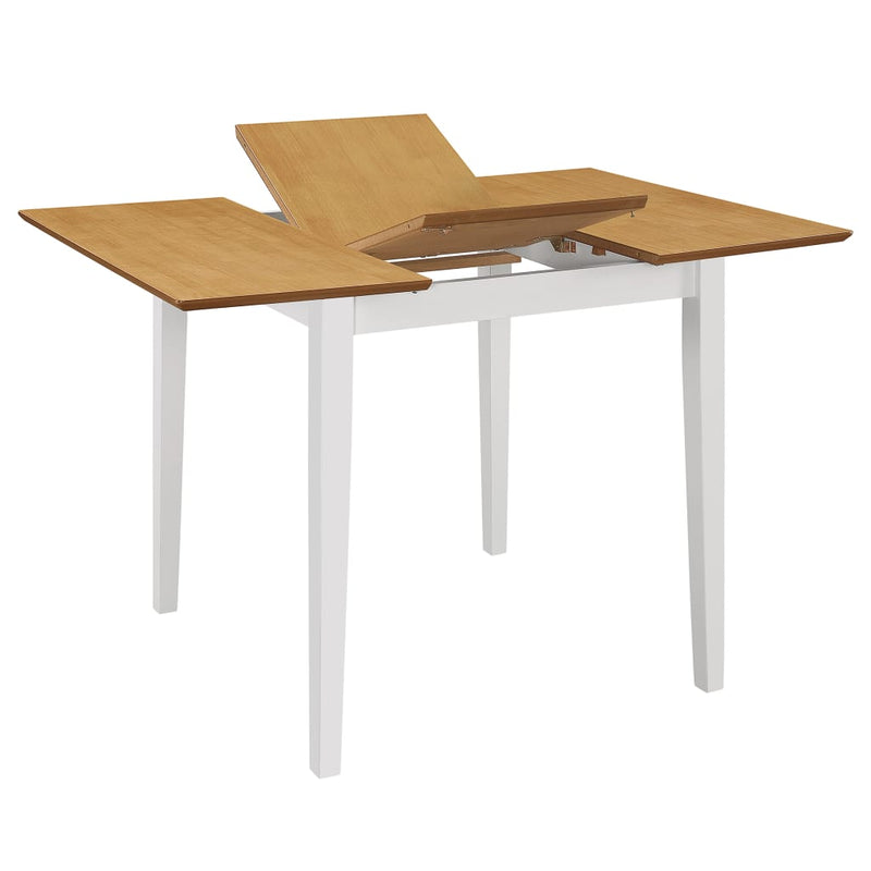 vidaXL fehér kihúzható MDF étkezőasztal (80-120)x80x74 cm