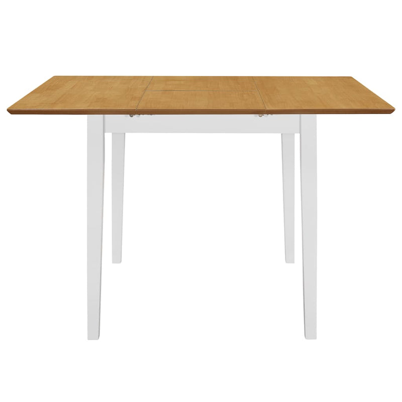 vidaXL fehér kihúzható MDF étkezőasztal (80-120)x80x74 cm