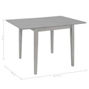vidaXL szürke kihúzható MDF étkezőasztal (80-120)x80x74 cm