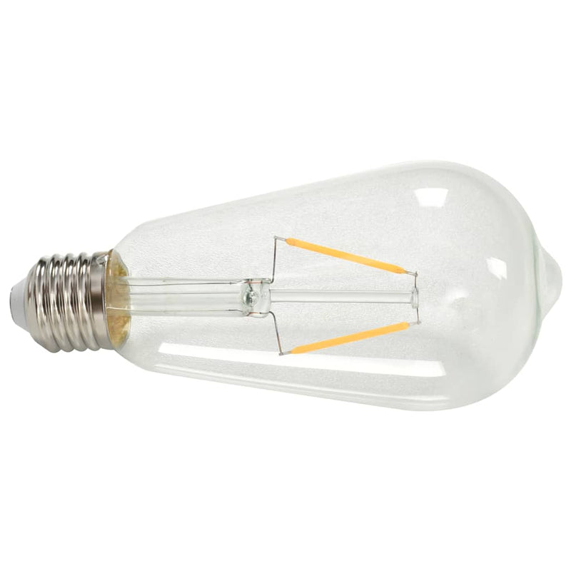 vidaXL 2 db fekete spotlámpa izzókkal 2 W E27