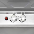 vidaXL ezüst rozsdamentes acél gáz grillező 2 főzőzónával