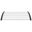 vidaXL fekete és átlátszó polikarbonát ajtóelőtető 120 x 75 cm