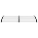 vidaXL fekete és átlátszó polikarbonát ajtóelőtető 200 x 75 cm