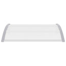 vidaXL szürke és átlátszó polikarbonát ajtóelőtető 120 x 75 cm