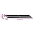 vidaXL fekete polikarbonát ajtóelőtető 240 x 75 cm