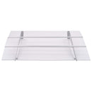 vidaXL ezüstszínű és átlátszó polikarbonát ajtó előtető 120 x 90 cm