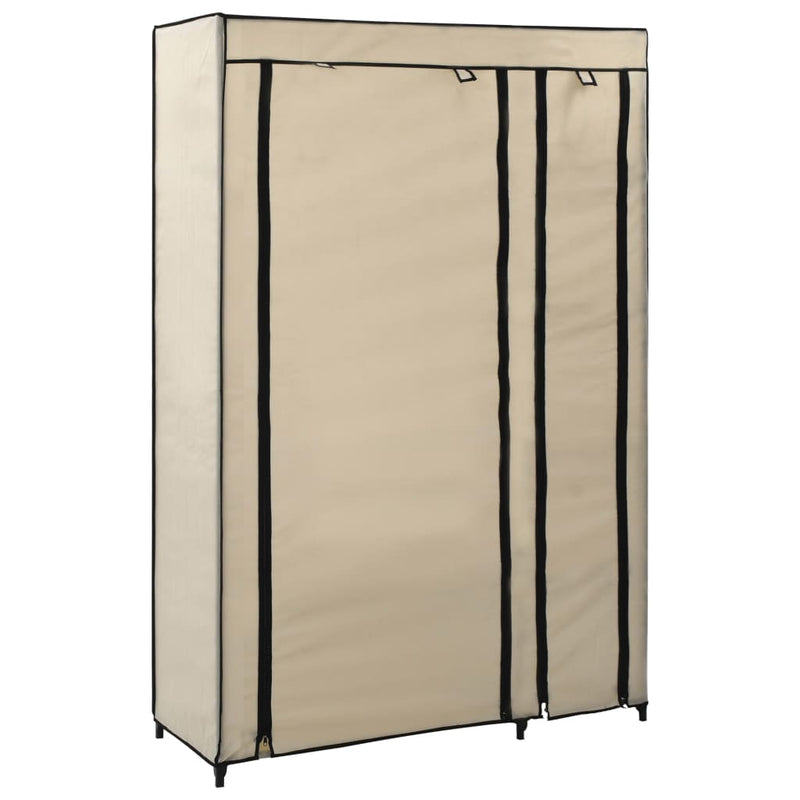 vidaXL 2 db krémszínű összecsukható szövet ruhásszekrény 110x45x175 cm