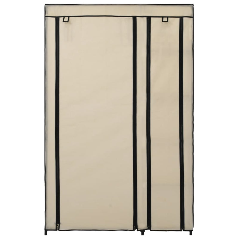 vidaXL 2 db krémszínű összecsukható szövet ruhásszekrény 110x45x175 cm