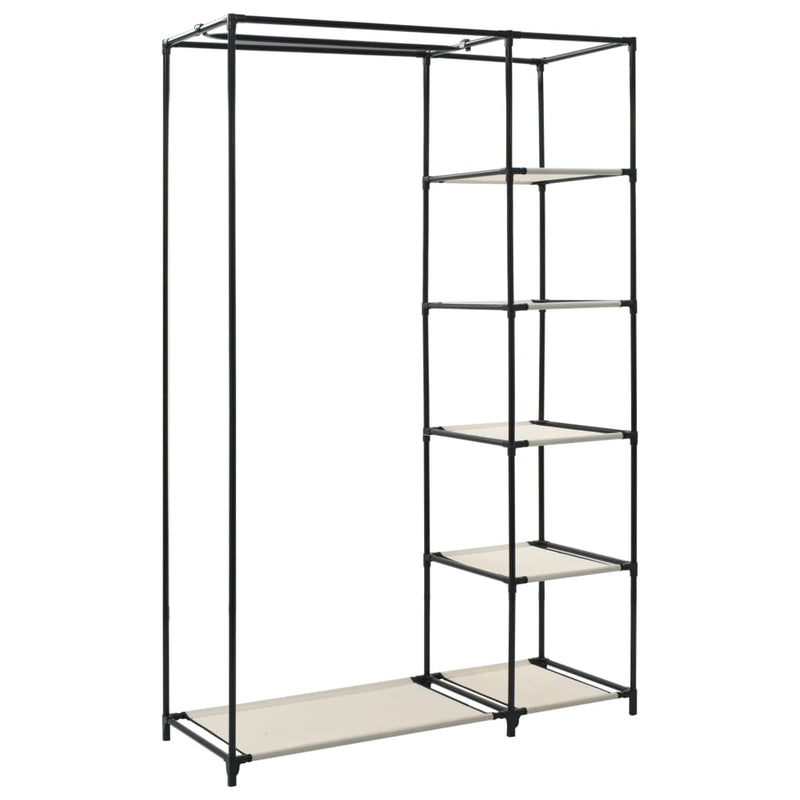 vidaXL 2 db krémszínű összecsukható szövet ruhásszekrény 110x45x175 cm
