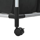 vidaXL fekete acél szennyesszortírozó 3 zsákkal