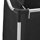 vidaXL fekete acél szennyesszortírozó 3 zsákkal