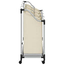 vidaXL krémszínű acél szennyesszortírozó 3 zsákkal