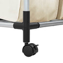 vidaXL krémszínű acél szennyesszortírozó 3 zsákkal