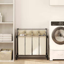 vidaXL krémszínű acél szennyesszortírozó 4 zsákkal