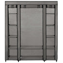 vidaXL szürke szövet ruhásszekrény tárolórekeszekkel 150 x 45 x 176 cm