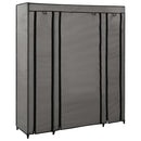 vidaXL szürke szövet ruhásszekrény tárolórekeszekkel 150 x 45 x 176 cm