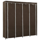 vidaXL barna ruhásszekrény 4 tárolórekesszel 175 x 45 x 170 cm