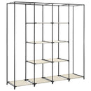 vidaXL krémszínű ruhásszekrény 4 tárolórekesszel 175 x 45 x 170 cm