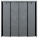 vidaXL szürke ruhásszekrény 4 tárolórekesszel 175 x 45 x 170 cm