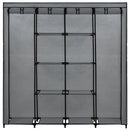 vidaXL szürke ruhásszekrény 4 tárolórekesszel 175 x 45 x 170 cm
