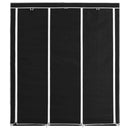 vidaXL fekete szövet ruhásszekrény tárolórekeszekkel 150 x 45 x 176 cm
