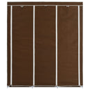 vidaXL barna szövet ruhaszekrény rekeszekkel és rudakkal 150x45x175cm